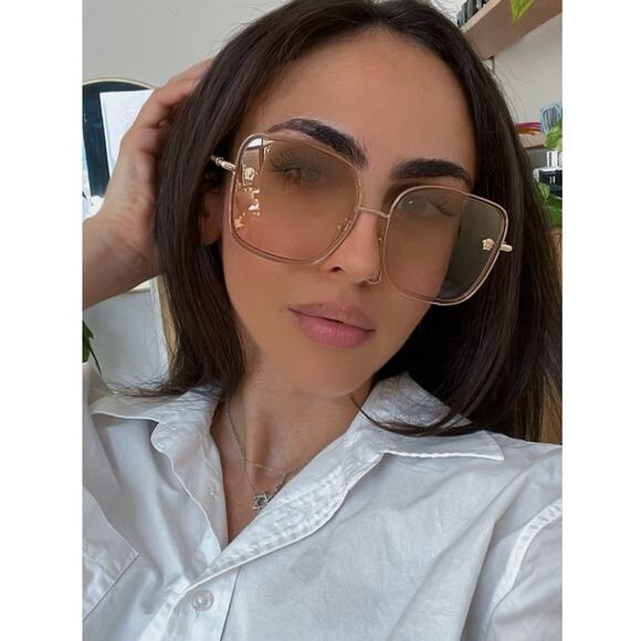 NEW Versace VE2247-D Pink Mirror Square Sunglasses - Picture 1 of 9